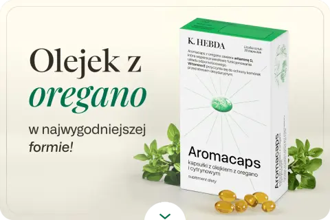 Olej z oregano w kapsułkach Aromacaps – jak stosować? Suplement diety z olejkiem z oregano i witaminami dla odporności.